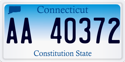 CT license plate AA40372