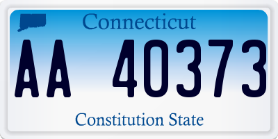 CT license plate AA40373