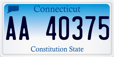 CT license plate AA40375