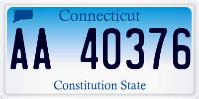 CT license plate AA40376