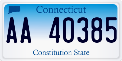 CT license plate AA40385