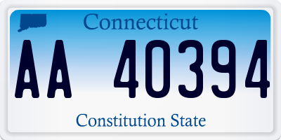 CT license plate AA40394