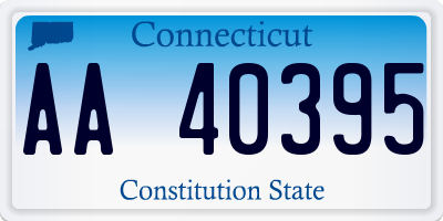 CT license plate AA40395