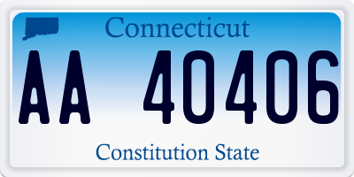 CT license plate AA40406