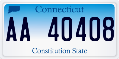 CT license plate AA40408