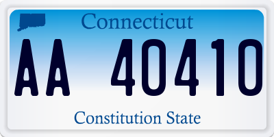 CT license plate AA40410