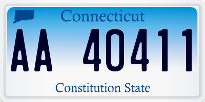 CT license plate AA40411