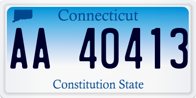 CT license plate AA40413