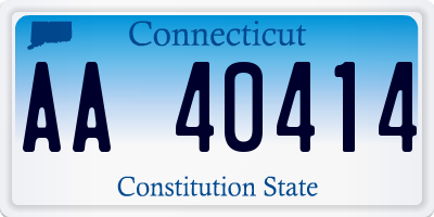 CT license plate AA40414