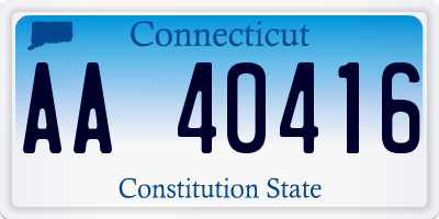 CT license plate AA40416