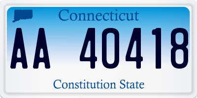 CT license plate AA40418