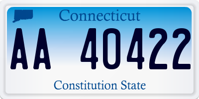 CT license plate AA40422