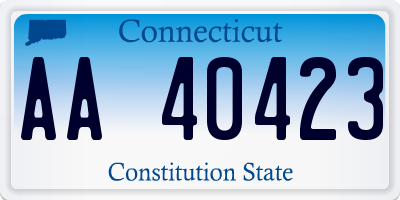 CT license plate AA40423