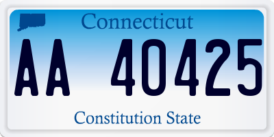 CT license plate AA40425