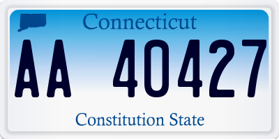 CT license plate AA40427