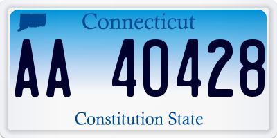 CT license plate AA40428