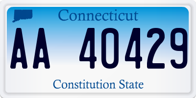 CT license plate AA40429