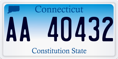 CT license plate AA40432