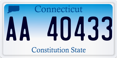 CT license plate AA40433