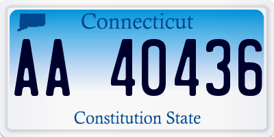 CT license plate AA40436