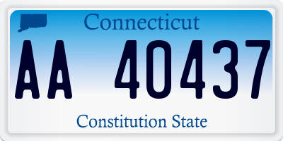 CT license plate AA40437