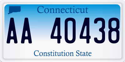 CT license plate AA40438