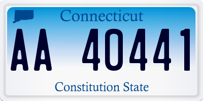 CT license plate AA40441