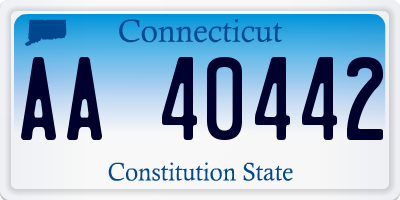 CT license plate AA40442