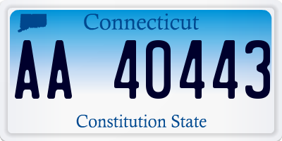 CT license plate AA40443