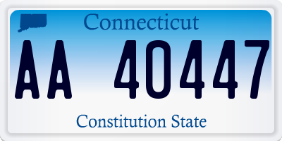 CT license plate AA40447