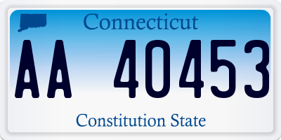 CT license plate AA40453