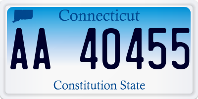 CT license plate AA40455