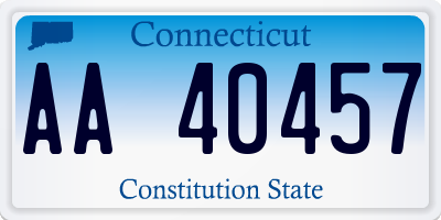 CT license plate AA40457