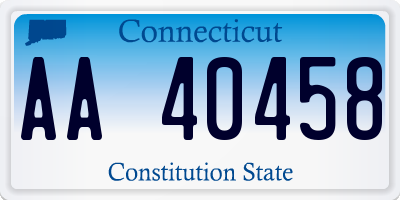 CT license plate AA40458