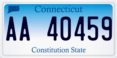 CT license plate AA40459