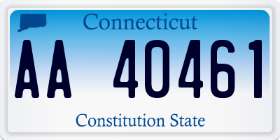 CT license plate AA40461