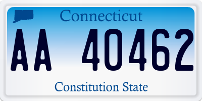 CT license plate AA40462