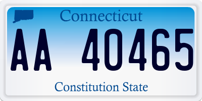 CT license plate AA40465