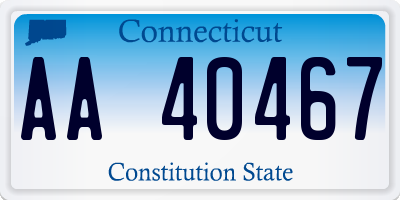 CT license plate AA40467