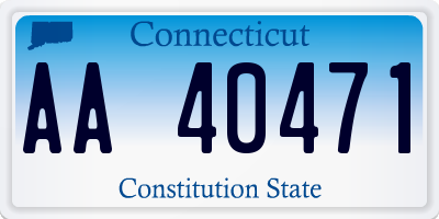 CT license plate AA40471