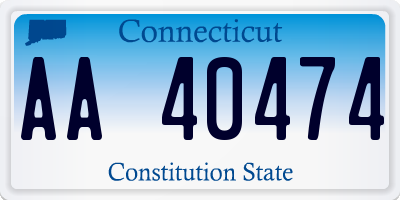 CT license plate AA40474