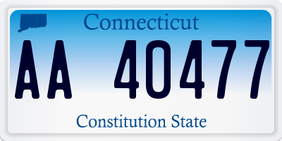 CT license plate AA40477