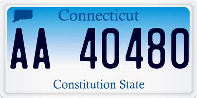 CT license plate AA40480