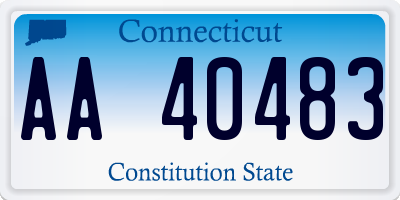 CT license plate AA40483