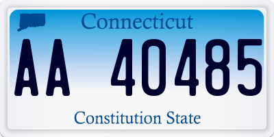 CT license plate AA40485