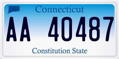 CT license plate AA40487