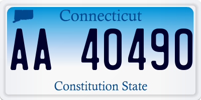 CT license plate AA40490