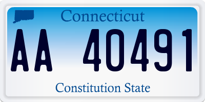 CT license plate AA40491
