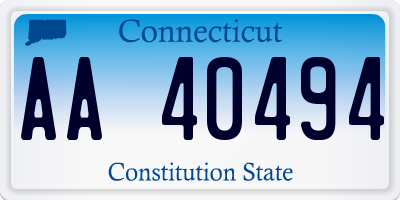 CT license plate AA40494