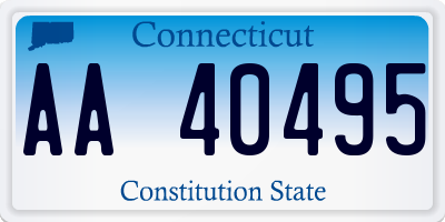 CT license plate AA40495